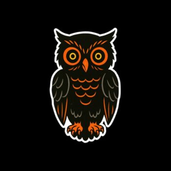 Vintage Owl Sticker. These stickers are made with printable vinyl with a vinyl top coat that is scratch-resistant and water resistant. Put one on your phone case, laptop, iPad, hard cooler; the possibilities are endless.