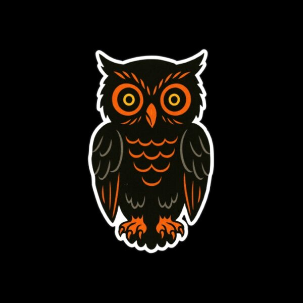 Vintage Owl Sticker. These stickers are made with printable vinyl with a vinyl top coat that is scratch-resistant and water resistant. Put one on your phone case, laptop, iPad, hard cooler; the possibilities are endless.