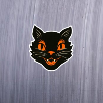 Vintage Cat Sticker. These stickers are made with printable vinyl with a vinyl top coat that is scratch-resistant and water resistant. Put one on your phone case, laptop, iPad, hard cooler; the possibilities are endless.