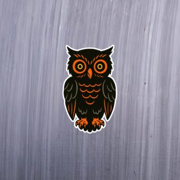 Vintage Owl Sticker. These stickers are made with printable vinyl with a vinyl top coat that is scratch-resistant and water resistant. Put one on your phone case, laptop, iPad, hard cooler; the possibilities are endless.