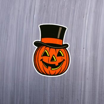 Vintage Pumpkin Sticker. These stickers are made with printable vinyl with a vinyl top coat that is scratch-resistant and water resistant. Put one on your phone case, laptop, iPad, hard cooler; the possibilities are endless.