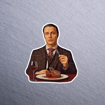 Chesapeake Ripper Eats Sticker. These stickers are made with printable vinyl with a vinyl top coat that is scratch-resistant and water resistant.