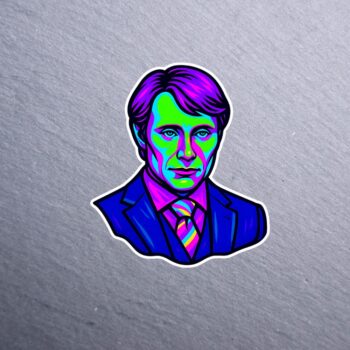 Neon DR Sticker. These stickers are made with printable vinyl with a vinyl top coat that is scratch-resistant and water resistant.