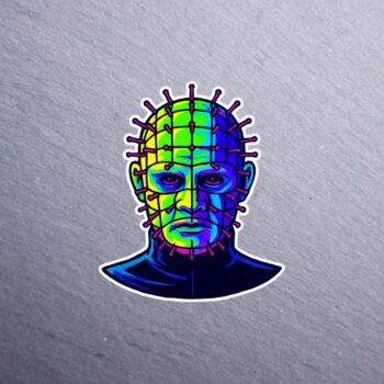 Neon Priest Sticker. These stickers are made with printable vinyl with a vinyl top coat that is scratch-resistant and water resistant.