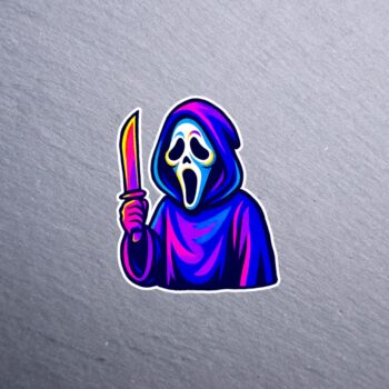 Neon The Voice Sticker. These stickers are made with printable vinyl with a vinyl top coat that is scratch-resistant and water resistant.