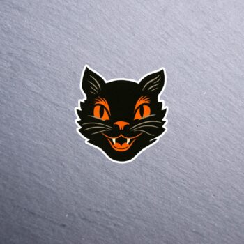 Vintage Cat Sticker. These stickers are made with printable vinyl with a vinyl top coat that is scratch-resistant and water resistant.