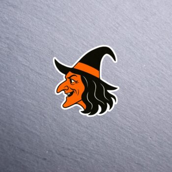 Vintage Witch Sticker. These stickers are made with printable vinyl with a vinyl top coat that is scratch-resistant and water resistant.