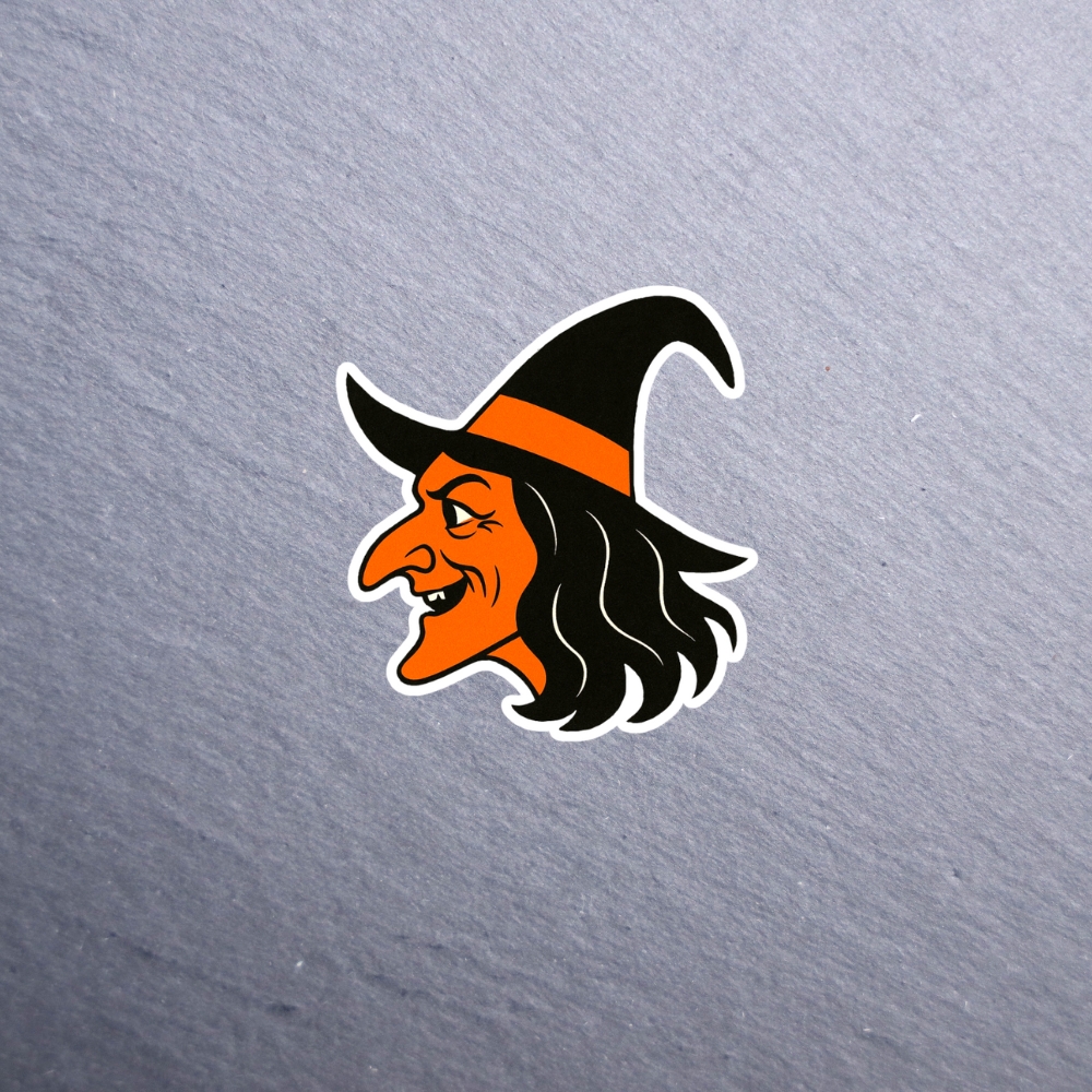 Vintage Witch Sticker. These stickers are made with printable vinyl with a vinyl top coat that is scratch-resistant and water resistant.