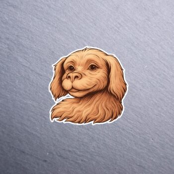 White Dragon Dog Sticker. These stickers are made with printable vinyl with a vinyl top coat that is scratch-resistant and water resistant.