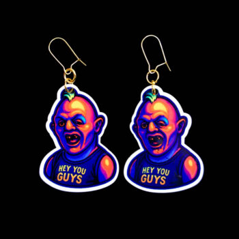 Neon Sloth Earrings. These earrings are made with acrylic and hand heat pressed. Comes with 18k plated gold hooks that is nickel free. Easily put loop through ear and hook back so the earring doesn’t fall out.