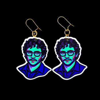 Neon Will Earrings. These earrings are made with acrylic and hand heat pressed. Comes with 18k plated gold hooks that is nickel free. Easily put loop through ear and hook back so the earring doesn’t fall out.