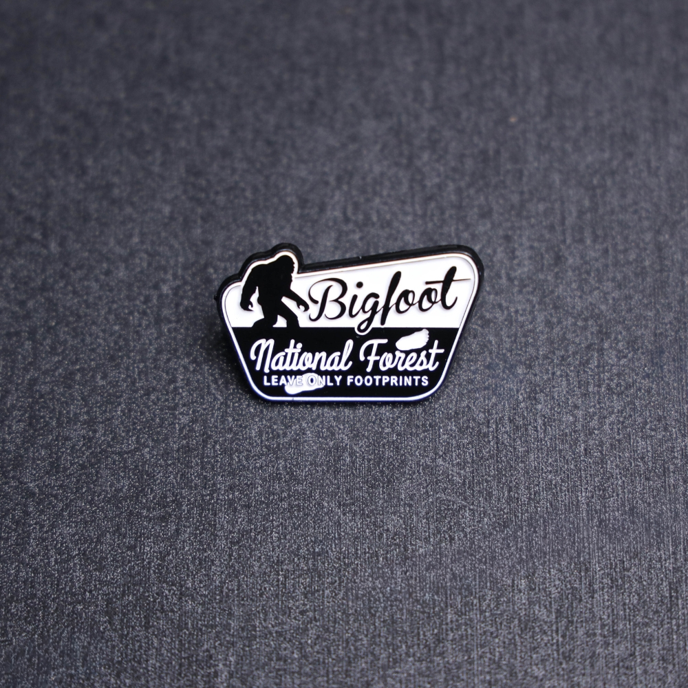 Bigfoot National Forest Leave Only Footprints Enamel Pin