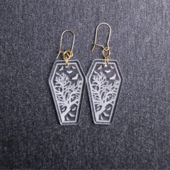 Coffin Clear Earrings