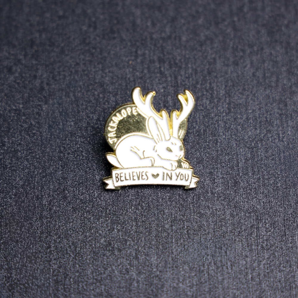 Jackalope Believe In You Enamel Pin