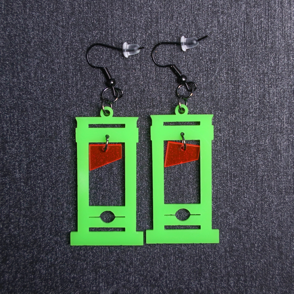 Neon Guillotine Earrings