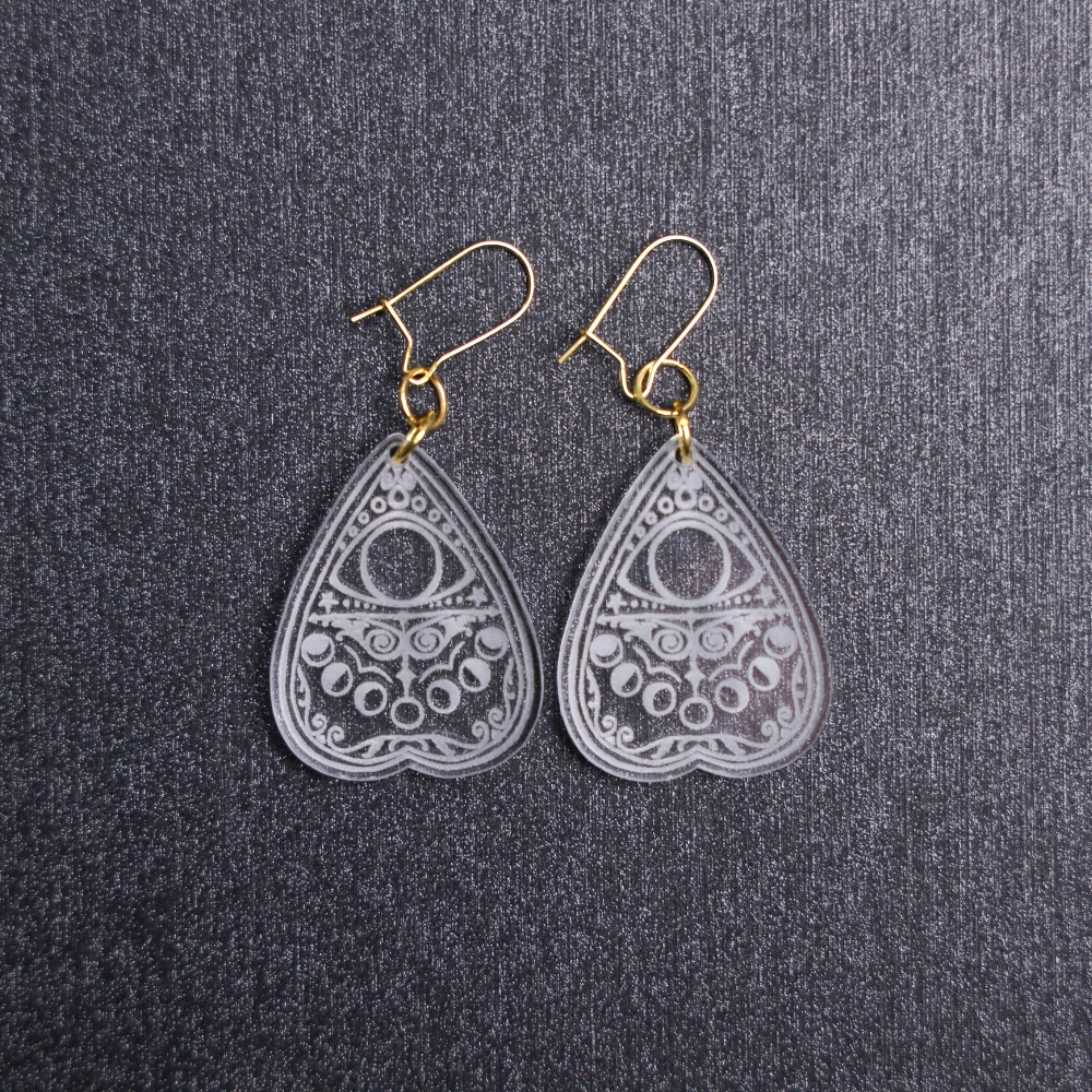 Planchette Clear Earrings