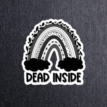 Dead Inside Rainbow Sticker