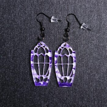 Dracula’s Window Purple Earrings