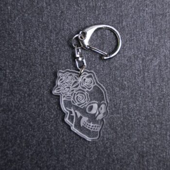 Floral Skull Bag Tag