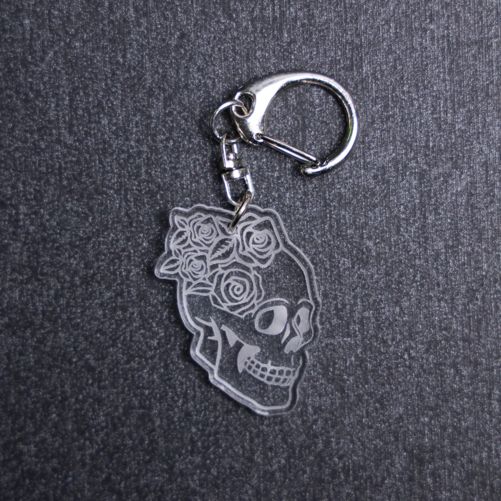 Floral Skull Bag Tag