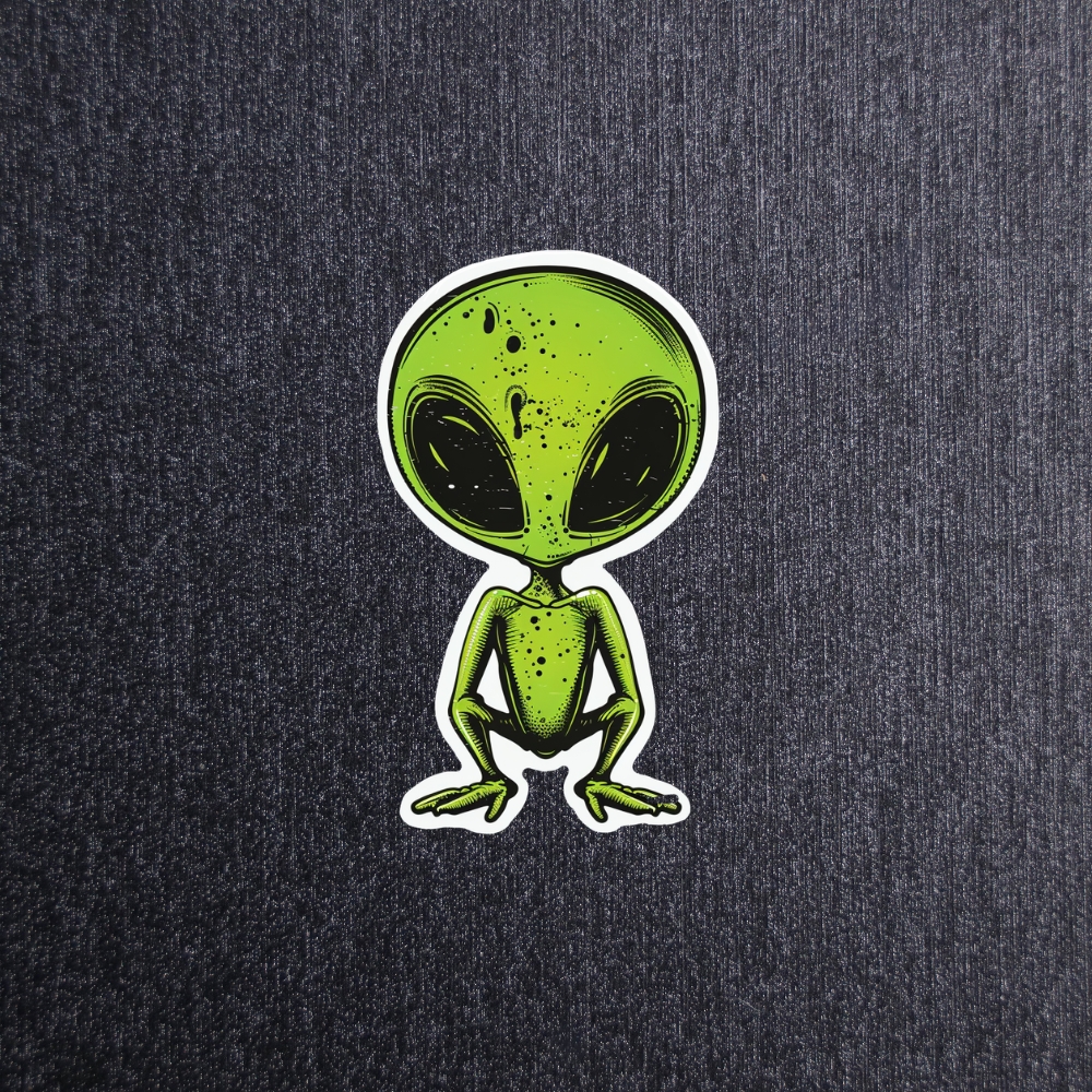 Green Alien Sticker