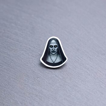 Neon The Voice Acrylic Pin. These acrylic pins are made with cast acrylic. These pins are colorful, with a black pin back.