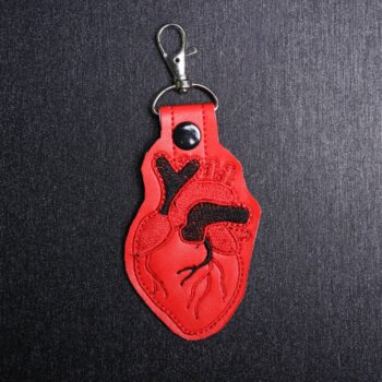 Anatomical Heart Snap Bag Tag