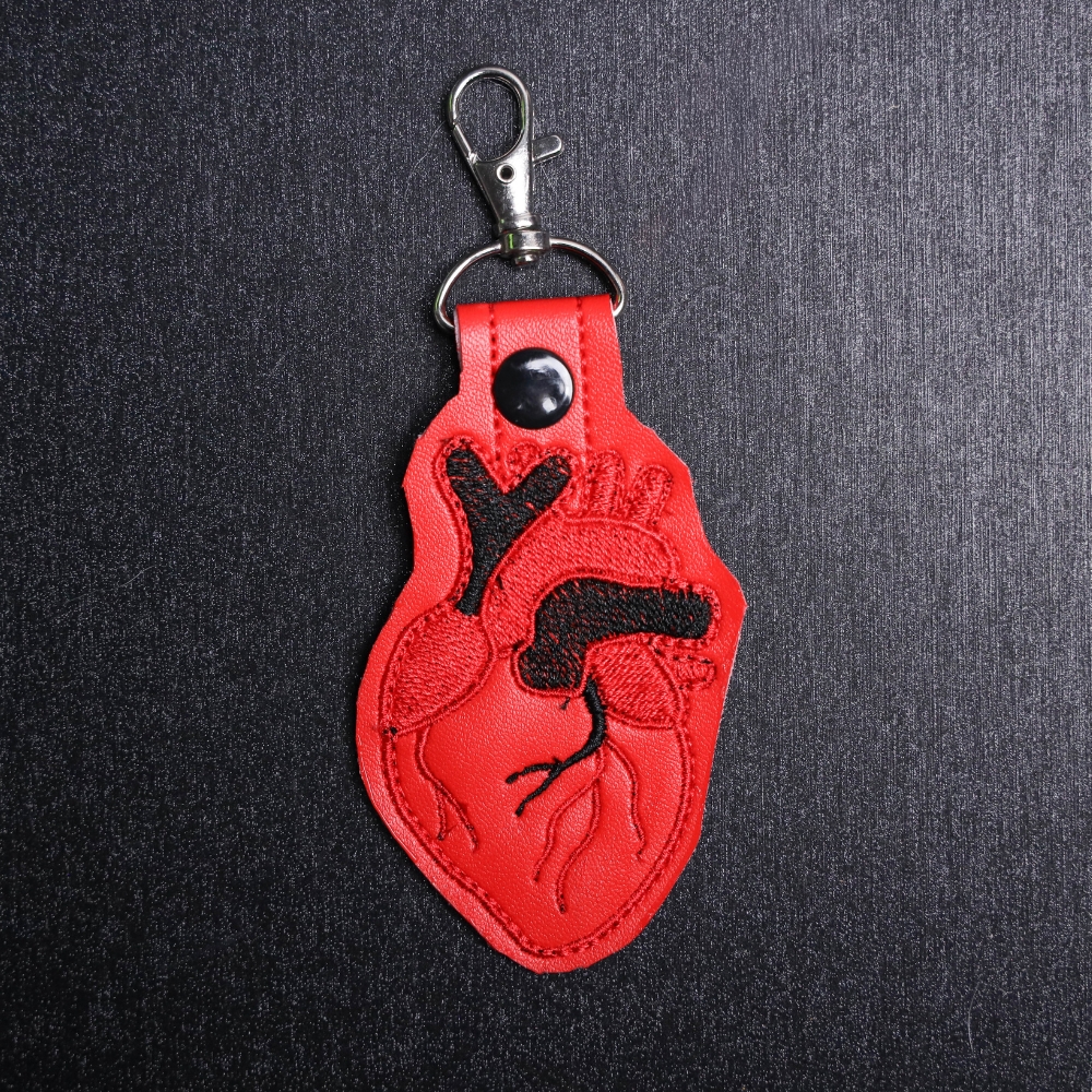Anatomical Heart Snap Bag Tag