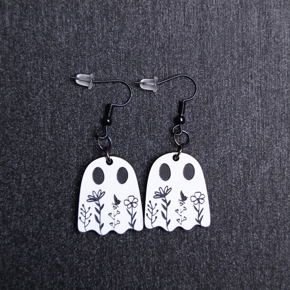 Floral Ghost Earrings