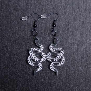 Snake Engraved Earrings