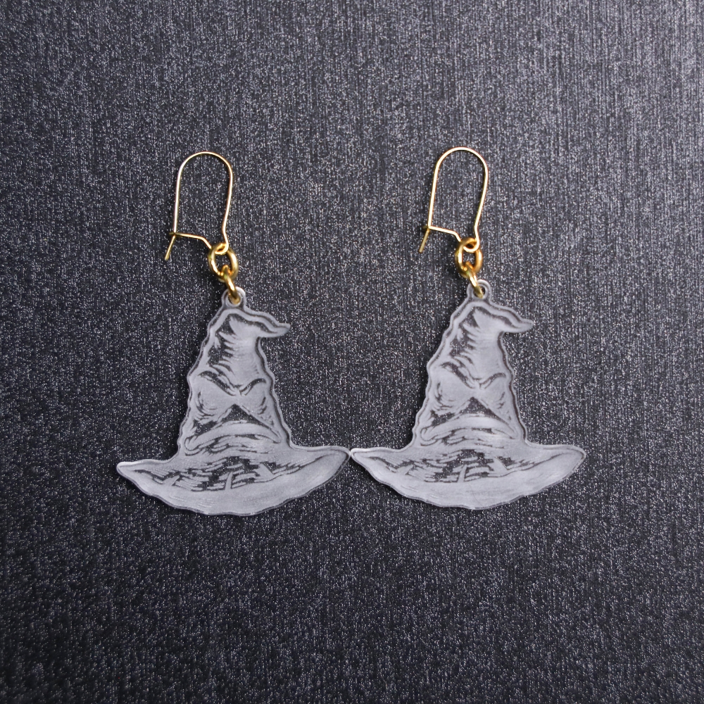 Sorting Hat Engraved Earrings