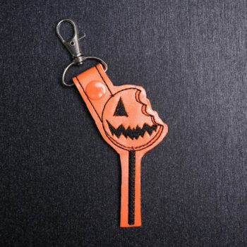 Pumpkin Lollipop Snap Bag Tag