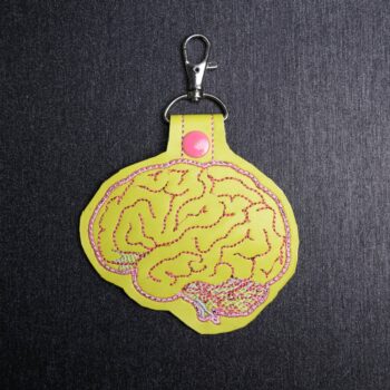 Zombie Brain Snap Bag Tag