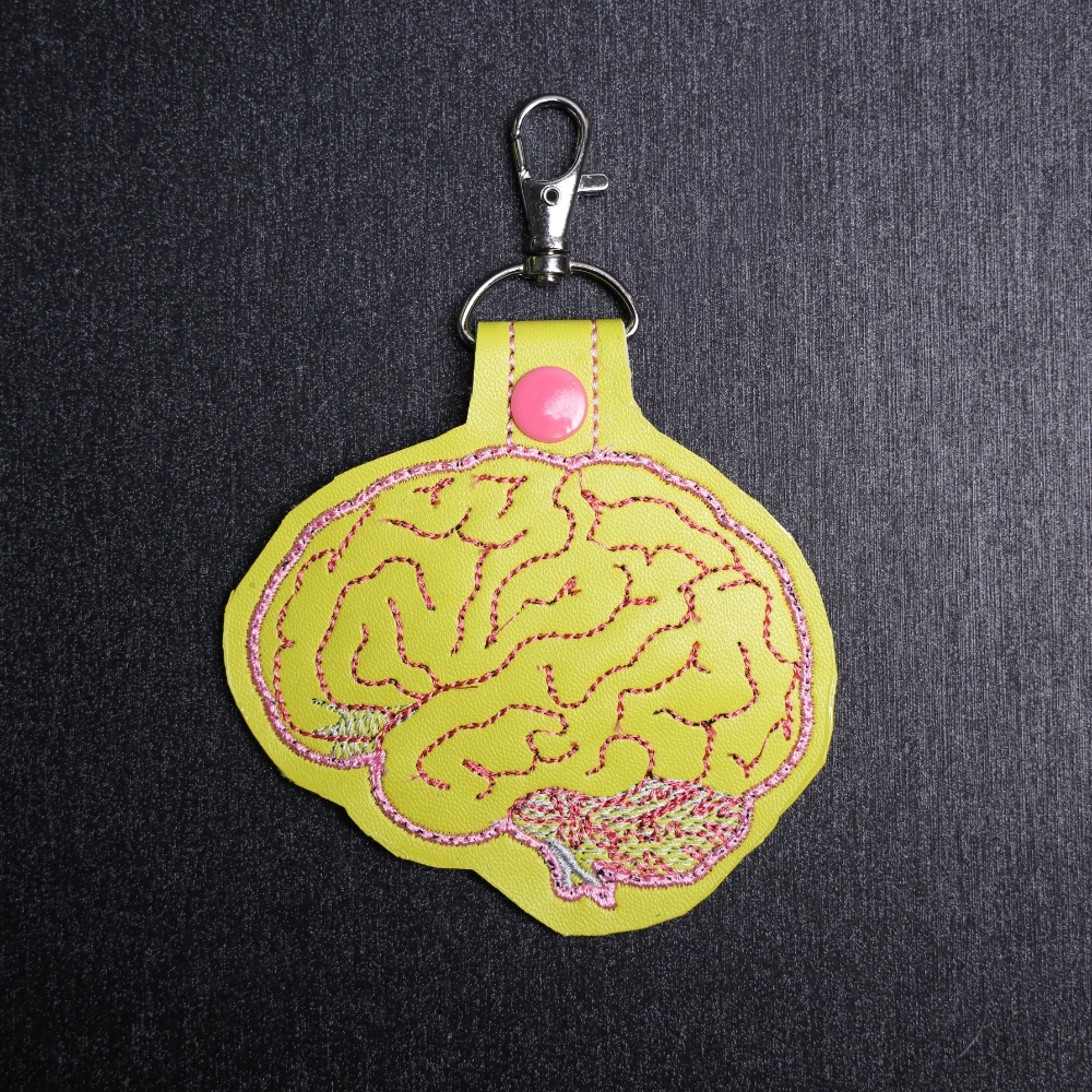 Zombie Brain Snap Bag Tag