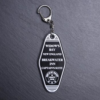 Widow's Bay Hotel Bag Tag. This bag tag is made with engraved acrylic. Comes with lobster clasp topper that easily hooks to a bag