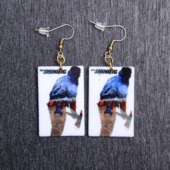 Shining Poster Earrings. These earrings are made with acrylic and hand heat pressed. Comes with 18k plated gold hooks that is nickel free.