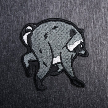 Jimothy Patch Sew On in white, gray, and black. Beautifully embroidered design which is sew on design. Just sew or glue with E6000 glue onto your favorite bag, vest, or clothing.